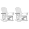 vidaXL Adirondack Gyngestole 2 stk. Hvid HDPE