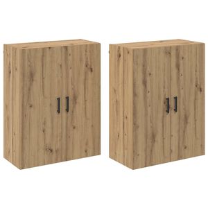 vidaXL V&aelig;gmonteret skab 2 pcs Artisan Egetr&aelig; 69,5 x 34 x 90 cm
