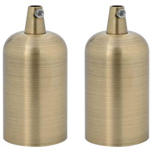 vidaXL lampeholdere 2 stk bronze E27