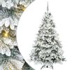 vidaXL Kunstigt juletr&aelig; med 300 LED'er Hvid 180 cm PE og PVC