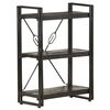 vidaXL bogreol m. 3 hylder 60x30x80 cm massivt mangotr&aelig; sort