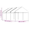 vidaXL pavillon med tag 6,69x4,08x3,22 m polyethylen hvid