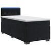 vidaXL Box Spring Seng med Madras og LED Sort 100 x 200 cm Velour