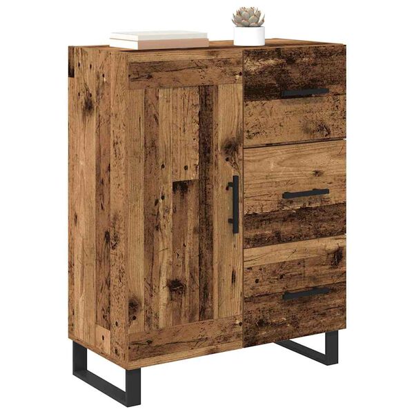 vidaXL Sideboard Gammelt tr&aelig; 69,5 x 34 x 90 cm Ingeni&oslash;rt tr&aelig; og jern