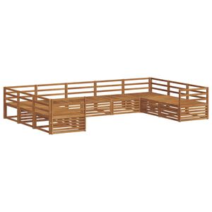 vidaXL Sofas&aelig;t 9 pcs Naturfarvet Massivt Akacietr&aelig;