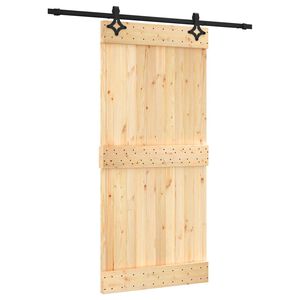 vidaXL Skyded&oslash;r 95 x 210 cm Massivt Fyrretr&aelig; (Ubehandlet)