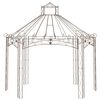vidaXL havepavillon 400x258x378 cm jern antikbrun
