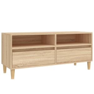 vidaXL tv-bord 100x34,5x44,5 cm konstrueret tr&aelig; sonoma-eg