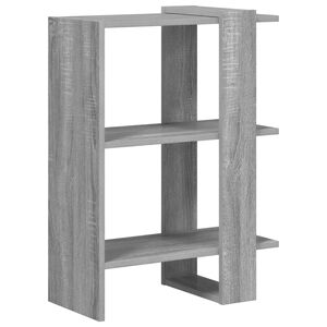 vidaXL Bogreol 2 niveauer 52 x 25 x 71,5 cm Konstrueret tr&aelig; Gr&aring; Sonoma