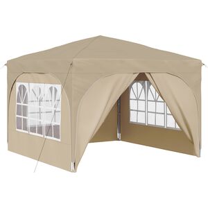 vidaXL Pop-up Festtelt 290 x 290 x 245 cm Cremefarvet