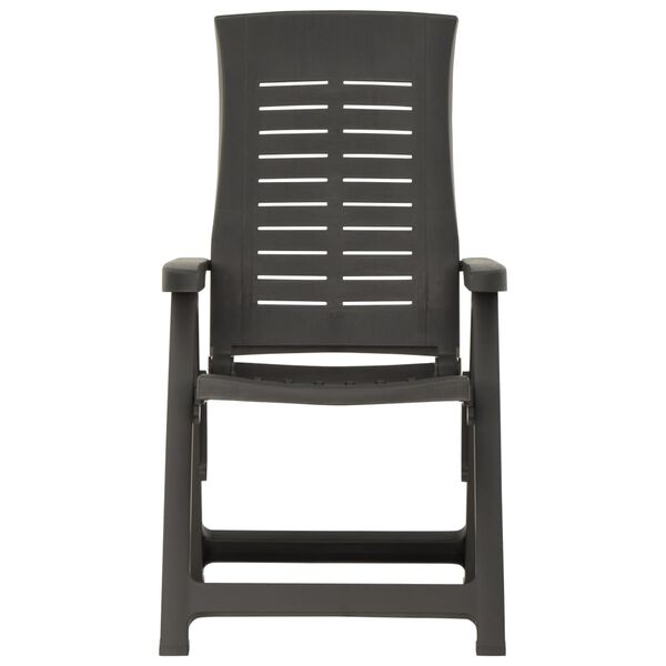 vidaXL lænestole til haven 2 stk. plastik antracitgrå