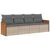 vidaXL sofas&aelig;t til haven 4 dele med hynder polyrattan beige
