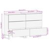 vidaXL Sideboard Brun Massivt mangotr&aelig;