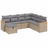 vidaXL havesofas&aelig;t 7 dele med hynder polyrattan beige