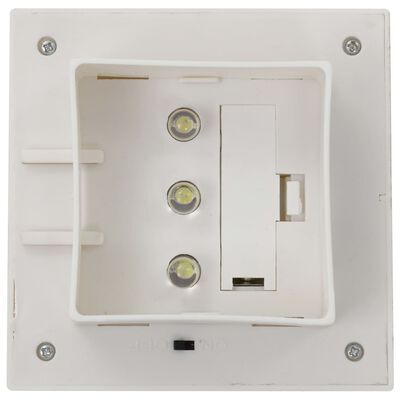 vidaXL soldrevne udendørslamper LED 12 stk. 12 cm firkantet hvid