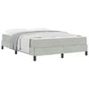 vidaXL Box spring seng med madras Lysegr&aring; 140 x 190 cm Stof