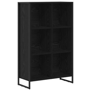 vidaXL Bogskab 99,5 x 30 x 108,5 cm Konstrueret tr&aelig; Sort eg