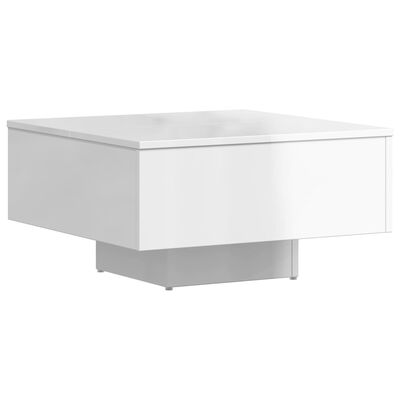 vidaXL sofabord 60x60x31,5 cm spånplade hvid højglans