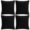 vidaXL pudebetr&aelig;k 4 stk. 80x80 cm stof sort