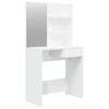 vidaXL makeupbord med spejl 74,5x40x141 cm hvid