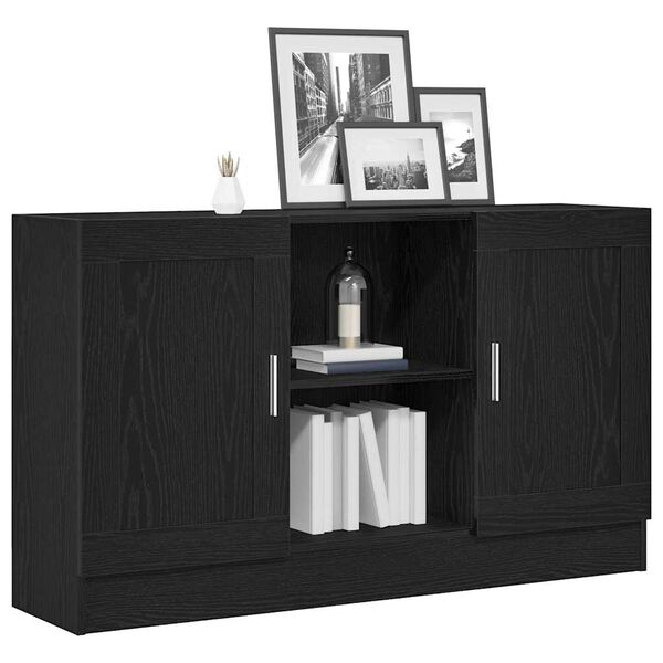 vidaXL Sideboard Sort eg 120 x 30,5 x 70 cm Konstrueret tr&aelig;