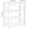 vidaXL vinreol til 16 flasker massivt fyrretræ grå