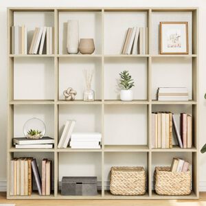 vidaXL bogskab 137,5x29x137,5 cm konstrueret tr&aelig; sonoma-eg