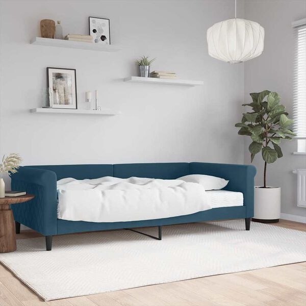 vidaXL daybed med madras 100x200 cm velour bl&aring;
