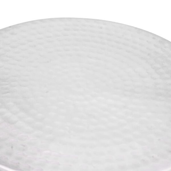 vidaXL taburet/sidebord t&oslash;ndefacon aluminium s&oslash;lvfarvet