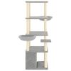 vidaXL kradsetræ med sisalstolper 147 cm lysegrå