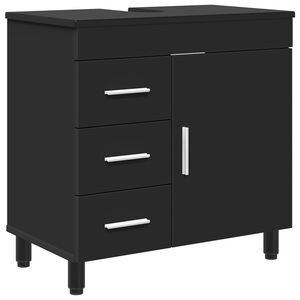 vidaXL Badev&aelig;relse Vaskeskab Sort 60 x 35 x 60 cm Konstrueret tr&aelig;