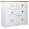 vidaXL sk&aelig;nk Panama-serien 80x40x83 cm massivt fyrretr&aelig; hvid