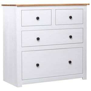 vidaXL sk&aelig;nk Panama-serien 80x40x83 cm massivt fyrretr&aelig; hvid
