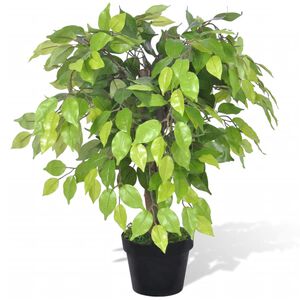 Kunstig Dv&aelig;rg Ficus med Potte 60 cm