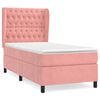 vidaXL kontinentalseng med madras 90x190 cm fl&oslash;jl pink