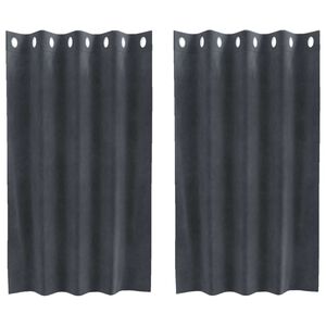 vidaXL M&oslash;rkl&aelig;gningsgardiner 2 stk. Lysegr&aring; 140 x 140 cm Fl&oslash;jl