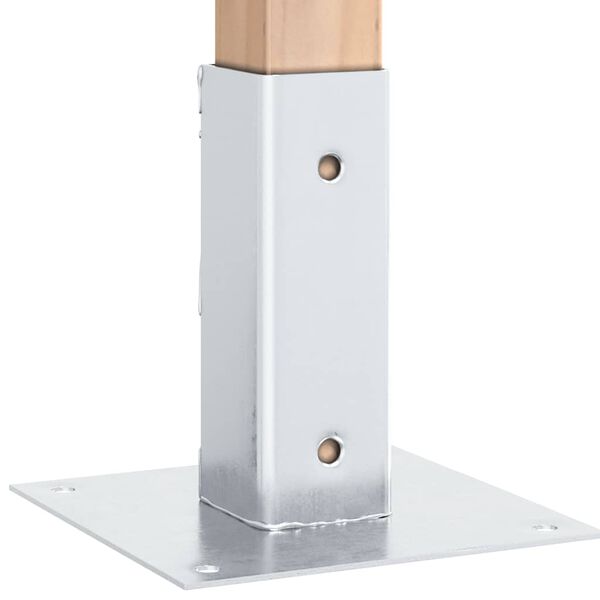 vidaXL stolpef&oslash;dder firkantet 4 stk. 46x46 mm galvaniseret st&aring;l