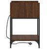vidaXL Natskab med hylde 2 pcs Brun eg 40 x 40 x 61 cm Konstrueret tr&aelig;