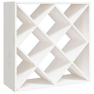 vidaXL vinreol 62x25x62 cm massivt fyrretr&aelig; hvid