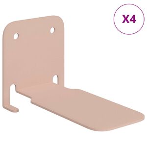 vidaXL Usynlig flydende hylde 4 stk. Lyser&oslash;d 6 x 11 x 6,5 cm