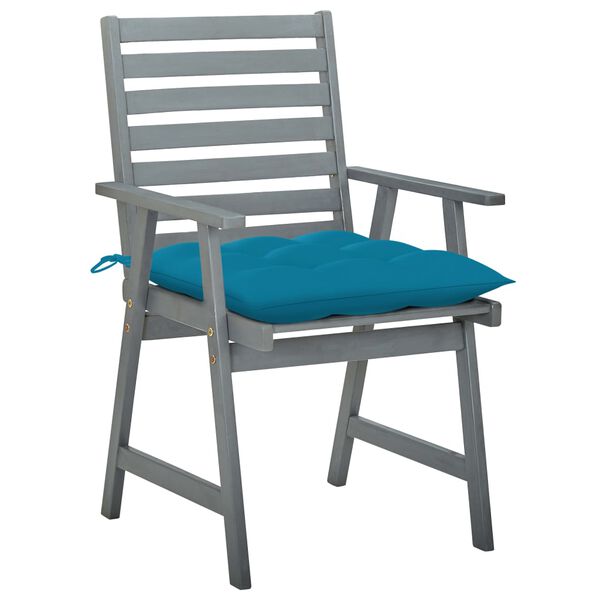 vidaXL havestole 2 stk. med hynder massivt akacietr&aelig;