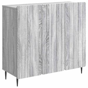 vidaXL Sideboard Gr&aring; sonoma-eg 89 x 34,5 x 82 cm Konstrueret tr&aelig;
