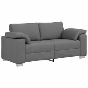 vidaXL Tos&aelig;ders sofa M&oslash;rkegr&aring; 180 cm Stof
