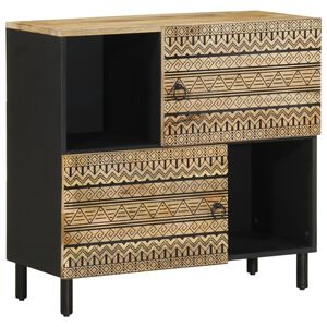 vidaXL sk&aelig;nk 80x33,5x75 cm massivt ru mangotr&aelig;