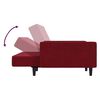 vidaXL 2-personers sovesofa med fodskammel fl&oslash;jl vinr&oslash;d