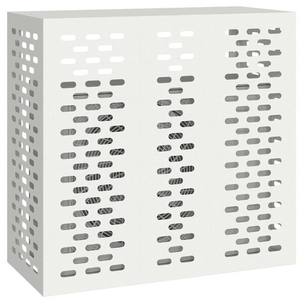 vidaXL Air Conditioner Cover Hvid 110 x 50 x 105 cm Stål
