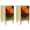 vidaXL Natskab ZAANDAM 2 stk. Sonoma-eg 36 x 33 x 60 cm