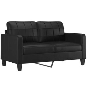 vidaXL 2-personers sofa 140 cm kunstl&aelig;der sort
