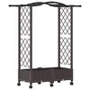vidaXL H&aelig;vet Bed med Trellis og Tag Brun 124 x 40 x 129 cm PP