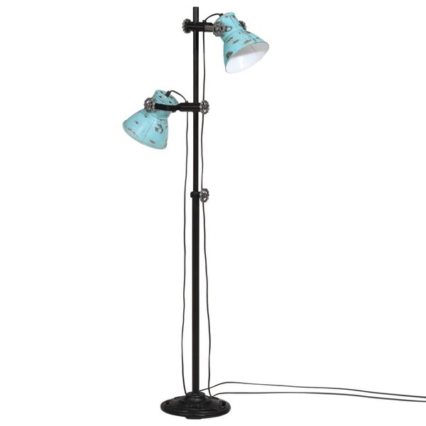 vidaXL gulvlampe 25 W 25x25x90/140 cm E27 rustik bl&aring;